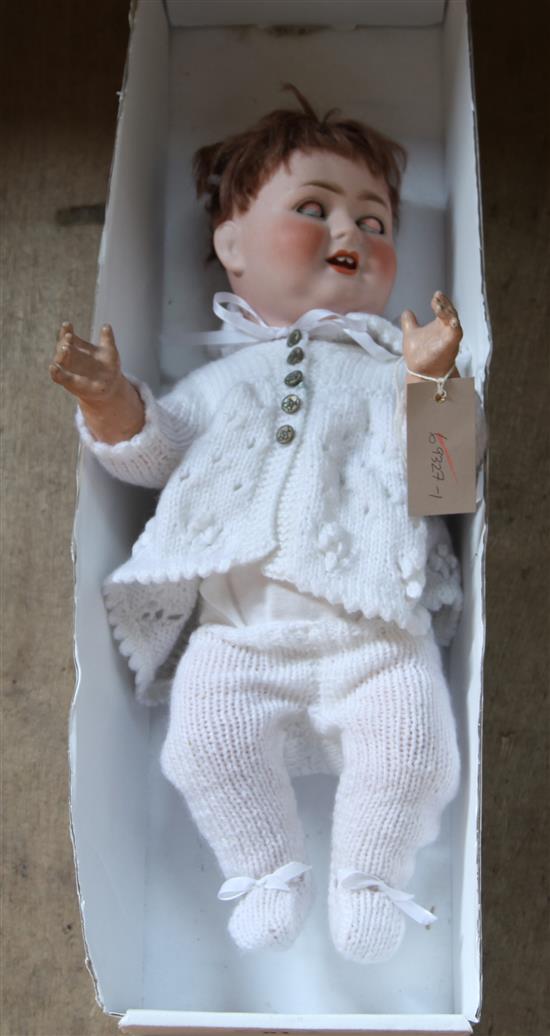 A Porze Van Fabrik Burggrub Das Lachende baby bisque head doll 1930-3 1/2(-)